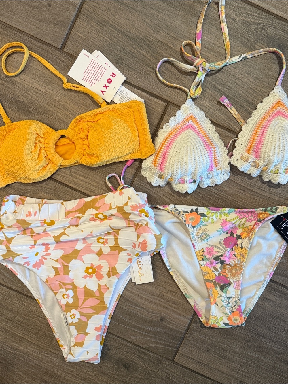 Salt + Cove/Roxy/Raisins Bikini Bundle XS/S NWT